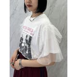 チュールレイヤードロックTシャツ | jouetie | 詳細画像1