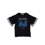 ブラック | チュールレイヤードロックTシャツ | jouetie