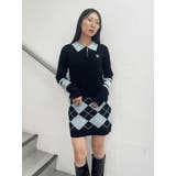 ブラック | ニットポロフィットミニワンピース | jouetie