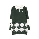 グリーン | ニットポロフィットミニワンピース | jouetie