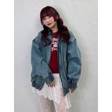 ブルー | ルーズデニムブルゾン | jouetie