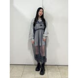 グレー | チュールレイヤードロングワンピース | jouetie