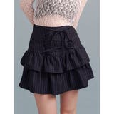 ネイビー | レースアップティアードミニスカパン【セットアップ対応】 | jouetie