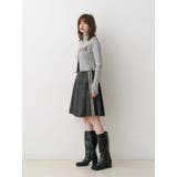 フェイクレザーラインプリーツスカート【セットアップ対応】 | jouetie | 詳細画像7 