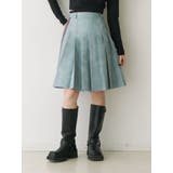 ブルー | フェイクレザーラインプリーツスカート【セットアップ対応】 | jouetie