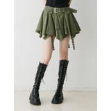 カーキ | アシメヘムベルテッドミニスカート | jouetie