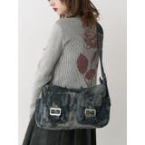 ブラック | デニムフラップメッセンジャーBAG | jouetie