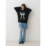 リボンジャガードルーズニット | jouetie | 詳細画像13 