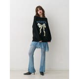 リボンジャガードルーズニット | jouetie | 詳細画像15 