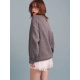 リボンジャガードルーズニット | jouetie | 詳細画像4 