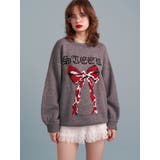 グレー | リボンジャガードルーズニット | jouetie