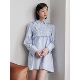 ブルー | ビスチェレイヤードシャツ | jouetie