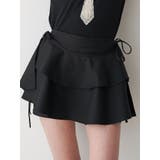 ブラック | フリルレイヤード2WAYショートパンツ【セットアップ対応】 | jouetie