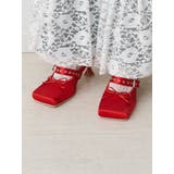 レッド | カラーサテンバレエパンプス | jouetie