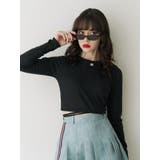 ブラック | バックオープンロゴトップス | jouetie