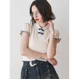 パフスリーブチャイナポロトップス | jouetie | 詳細画像16