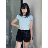パフスリーブチャイナポロトップス | jouetie | 詳細画像21