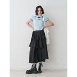 パフスリーブチャイナポロトップス | jouetie | 詳細画像6