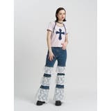 クロスレースドッキングTシャツ | jouetie | 詳細画像12