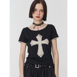 クロスレースドッキングTシャツ | jouetie | 詳細画像14