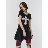 クロスレースドッキングTシャツ | jouetie | 詳細画像15