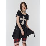 クロスレースドッキングTシャツ | jouetie | 詳細画像16