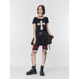 クロスレースドッキングTシャツ | jouetie | 詳細画像17