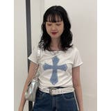 クロスレースドッキングTシャツ | jouetie | 詳細画像19