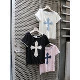クロスレースドッキングTシャツ | jouetie | 詳細画像2