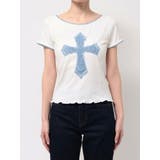 クロスレースドッキングTシャツ | jouetie | 詳細画像22