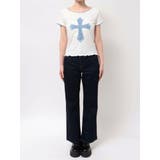 クロスレースドッキングTシャツ | jouetie | 詳細画像29