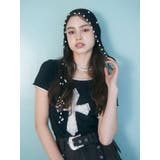 クロスレースドッキングTシャツ | jouetie | 詳細画像3