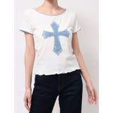 クロスレースドッキングTシャツ | jouetie | 詳細画像35