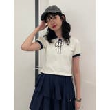 レースアップポロトップス | jouetie | 詳細画像3 