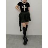 アシメドレープフリルレースミニスカート | jouetie | 詳細画像10