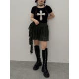 アシメドレープフリルレースミニスカート | jouetie | 詳細画像11