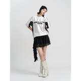 アシメドレープフリルレースミニスカート | jouetie | 詳細画像3