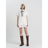 リボンタイヘムフリルチュニックシャツ | jouetie | 詳細画像14 