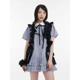 リボンタイヘムフリルチュニックシャツ | jouetie | 詳細画像17 