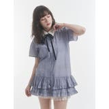 リボンタイヘムフリルチュニックシャツ | jouetie | 詳細画像20 