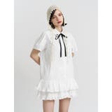 リボンタイヘムフリルチュニックシャツ | jouetie | 詳細画像8 