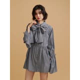 グレー | リボンタイチュニックシャツ | jouetie