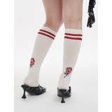 【LONSDALE×jouetie】ローズジャガードラインハイソックス | jouetie | 詳細画像4 