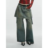 ブルー | スカートドッキングルーズパンツ | jouetie