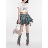 アシメヘムデニムミニスカート【セットアップ対応】 | jouetie | 詳細画像2 