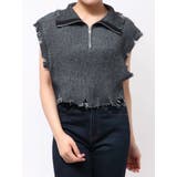 ハーフジップダメージニット | jouetie | 詳細画像22 