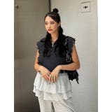 ブラック | ハーフジップダメージニット | jouetie