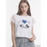【Mickey&Minnie】ILOVEレースリメイクトップス | jouetie | 詳細画像1 