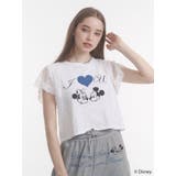 【Mickey&Minnie】ILOVEレースリメイクトップス | jouetie | 詳細画像5 