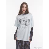 ブルー | 【KevinCummins×jouetie】フォトダメージBIGTシャツ | jouetie